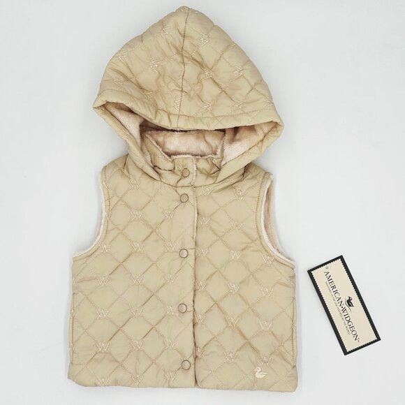 NWT American Widgeon Toddler Quilted Hooded Vest Size 2 – Fully lined with hood - Picture 1 of 6